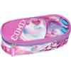 COMIX ULTRA BRIGHT - Astuccio Ovale Organizzato per Bambini e Ragazzi, Ideale per Riporre la Cancelleria, con Pratica Chiurusa a Zip, Interno con Passanti Elastici ai Lati, 22x5Hx7 cm