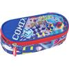 COMIX ULTRA BRIGHT - Astuccio Ovale Organizzato per Bambini e Ragazzi, Ideale per Riporre la Cancelleria, con Pratica Chiurusa a Zip, Interno con Passanti Elastici ai Lati, 22x5Hx7 cm