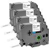 YIIFELL 4Pz Nastro per Etichette Compatibile Brother P-touch TZe-231 TZe231 TZ-231 12mm 0,47 Nero su Bianco Laminato Tape Cassetta per PT-H107B H105 H200 H100LB H100R 1000 1010 P300BT H110
