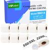 Molabel Etichette per indirizzi compatibili, 10 rotoli (con chip RFID), 220 etichette per rotolo, adatte per Dymo S0722430 99014 54 mm x 101 mm, compatibile con stampanti Dymo LabelWriter 550.