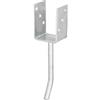 Alberts 214043 Supporto per pali a U | da avvitare o inserire nel calcestruzzo | zincato a caldo | larghezza netta 71 mm