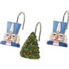 Avanti Linens - Ganci per tenda da doccia, decorazione per il bagno, set di 12 (collezione Trellis Schiaccianoci)