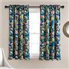 Lush Decor Dolores - Tende filtranti per finestra, colore: Blu navy/Multi 52 x 63+2 set