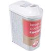 keeeper Contenitore per Alimenti Sfusi, Coperchio Dosatore Regolabile, Plastica, 1,5 L, 11,5 x 7 x 21 cm, Paola, Bianco