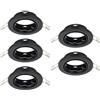 Eglo Set 5 faretti da incasso Agulo, lampada da soffitto orientabile, plafoniera rotonda senza lampadina, acciaio nero, attacco GU10, Ø 8,6 cm