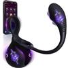 CSEDF-CRYP Prostata Vibratore Anale con Anello Pene Vibratore per Uomini, Massaggiatore Prostatico, Vibratoreper Uomo Professionale Plug Analesex Toy, Plug Anale-Dilatatore Uomo, Sex Toys Sessuali per Uomini