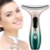 WYFCR 4 in 1 Massaggiatore viso elettrico,dispositivo viso antirughe con 4 modalità Llight,dispositivo di bellezza per viso e collo, e il rafforzamento della pelle(Colore sfumatore)