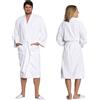 ZOLLNER Accappatoio bianco - morbido e super assorbente - da donna e uomo - cotone - S - lavabile a 95°C - qualità alberghiera - Certificato OEKO TEX (R)