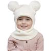 Cappello da passamontagna per bambini e bambini, ideale per attività all'aria aperta, antivento, con patta per le orecchie, per neonate, ragazze e ragazzi, rosa, Taglia unica