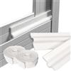JANDTEK Guarnizione Isolante Adesiva per Finestre e Porte 4M/8M - Paraspifferi Anti-Spiffero in Schiuma - Bianco/Nero/Grigio - Termoisolante, Fonoassorbente, Facile da Applicare