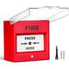 UKCOCO Pulsante Allarme Antincendio Vetro con Sblocco Manuale Emergenza Controller Elettrico per Casa Ufficio e Pubblico Progettato per Attivazione Rapida