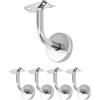 QWORK® 5 Pezzi Supporto per Corrimano in Acciaio Inossidabile per Corrimani Interni ed Esterni - 60x60 mm