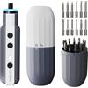 Katerk Mini Cacciavite Elettrico, Mini Avvitatore a Batteria con 12 Punte, Punte in Acciaio S2,1500 mAh, Luce LED, Set Cacciaviti Precisione per Laptop, Occhiali, Orologi e Riparazioni (Bianco)