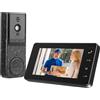 Nastopee Campanello senza fili da Esterno 1080P, IPS di 4.3 Videocitofono, Citofono senza fili da Esterno, Audio Bidirezionale, Impermeabile IP65, Visione a 80° & Visione Notturna, Nessun WiFi