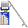 MONTERAL 5 Pezzi Maniglia per Mobili da Cucina 156 x H31 mm Ø 12 mm Distanza Tra i Fori Montaggio 96 mm - Maniglie Cucina y Mobili Realizzato in Acciaio Color Grigio - Garanzia di 10 Anni