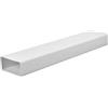 Bayerwald-sanitärhandel Canale di ventilazione, tubo di ventilazione, rettangolare, piatto, lunghezza 50 cm, in plastica ABS, sistema a canale piatto, sistema a innesto, tubo di scarico, cappa aspirante