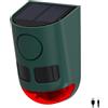 ROYELLE Allarme con sensore di movimento solare per esterni - 129 dB rumoroso rumore, rilevatore di movimento ad ultrasuoni multibanda ad alta frequenza con luce stroboscopica, per Yard Farm Garden
