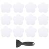 PATIKIL 12 PCS Adesivi Antiscivolo per Vasca da Bagno, Adesivi Antiscivolo per Doccia con Raschietto Decalcomanie per Pavimento Doccia Forma Fiore Carini Treads Vasche, Bianco