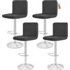Showgeous 4 Pack Bar Stool Covers, Stretch Rimovibile da Pranzo Copre for Pub Counter, Lavabile Protector Slipcovers for Breve Girevole Sedia Posteriore (Grigio)