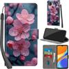 PHINIENLAND Cover per Xiaomi Redmi 9C / 10A Case PU Pelle Custodia [Kickstand] [Chiusura magnetica] [Slot per Schede], Portafoglio Flip Custodia per Xiaomi Poco C3,Fiori