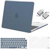 MOSISO Custodia Compatibile con MacBook Air 13 Cover M5 M4 M3 M2 2026-2022 A3449 A3240 A3113 A2681,Case per MacBook Air 13,6'' display Liquid Retina&Copritastiera&Pellicola&Tipo C, Acciaio Blu