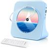MAITE Lettore CD Portatile per Bambini, Lettore CD Bluetooth HiFi con Altoparlante, Tavolo CD-Player supporta USB/Radio FM/Jack cuffie/Timer di Spegnimento (Blu, Non Ricaricabile)