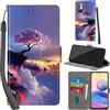 PHINIENLAND Cover per Xiaomi Redmi Note 10 5G / Note 10T 5G Case PU Pelle Custodia [Kickstand] [Chiusura magnetica] [Slot per Schede], Portafoglio Flip Custodia per Xiaomi Poco M3 Pro 5G,Montagna