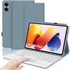 IVEOPPE Tastiera per XIAOMI REDMI Pad 2 Pro/Pad Pro 12.1 con Touchpad, Cover Keyboard Trackpad Italiano QWERTY, Senza fili Bluetooth Staccabile Custodia, Blu Nebbia