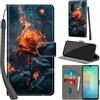 PHINIENLAND Cover per Samsung Galaxy A18 / A26 / A17 PU Pelle Custodia Flip Fiamma