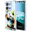 YUXING Cover Trasparente per Xiaomi Redmi 15C 5G 4G/Poco C85 4G - Custodia Protettiva Sottile in TPU Morbido Antiurto con Carino Motivo Disegno Cool (Panda)