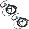 HYSHIKRA Cuffie On Ear Jack 3,5 mm Solo ricezione Walkie Talkie Compatibile con radio portatili Motorola Sepura Rexon Wouxun Kenwood Baofeng Quansheng (blu forma G 2)