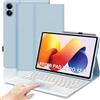 IVEOPPE Tastiera per XIAOMI REDMI Pad 2 Pro/Pad Pro 12.1 con Touchpad, Cover Keyboard Trackpad Italiano QWERTY, Senza fili Bluetooth Staccabile Custodia, Azzurro Cielo