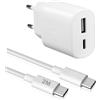 Ysevnotan Caricabatteria USB C 25W, adaptatore di alimentatore per caricabatteria rapida per Samsung Galaxy S24/S23/S22/S21/S20, iPhone 16/15/16 Pro/16 Pro Max/16 Plus, iPad,con cavo di caricamento da 2m