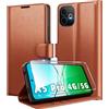 Eirltiy Cover per Oppo A5 Pro 4G/5G Portafoglio Pelle PU Premium, Custodia Scomparti Carte Antiurto Protettiva Case con 1 Vetro Temperato, Marrone