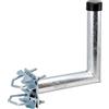 Satix supporto tubolare ad angolo 25 cm per parabola satellitare, acciaio zincato
