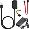 Retoo Cavo adattatore per disco rigido USB 3.0 SATA III a USB 3.0 per hard disk UASP, cavo adattatore per disco rigido SSD 2.5/1.8/2.5/3.5, alimentazione DC 12V