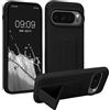 kwmobile 1x Custodia Compatibile con Google Pixel 10 / Pixel 10 PRO - Cover Supporto Dita - Back Case per Smartphone - Protezione Gommata Nero