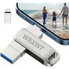 WIGONT 128 GB Chiavetta USB per lphone Pendrive per Liberare Spazio di Archiviazione sui Dispositivi Mobili. Chiavetta per lphone Memoria USB Penna Compatibile con i0S/Pad/Android/PC.