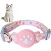 Eclove Collare Airtag Gatto, Cllare Elastico per Gattini con Supporto per Apple Airtag, Leggero e Confortevole, Collare Gatto Airtag con GPS ultra elasticizzato per Gatti, Gattini e Cuccioli (Rosa)