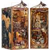 Quanquer Book Nook Kit per adulti_con copertura antipolvere e luce LED 3D in legno in miniatura Dollhouse BookNook Fantasy_Creatività regalo per gli adolescenti (Age of Sail)