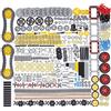 Habow 852pcs Technic-Parts Gears-Axle-Pin-Connector Compatibile con Lego-Technic, Ammortizzatore Ruote Chain Link Frame Joints Kit motore differenziale. Pezzi MOC per set da costruzione giocattolo
