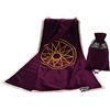 BLESSUME Tovaglia per Tarocchi con borsa per Tarocchi Divination Wicca Velvet (viola 3)
