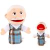 Alipis Puppet Mano Nonno Marionette Membri Della Famiglia con Cellulare Burattino Mano Peluche Giocattoli per Gioco Imitazione Accessori Di Narrazione Giocattoli