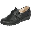 Cushion Walk Scarpe da donna leggere in ecopelle nera con chiusura a zeppa bassa, casual, lavoro, ufficio, scarpe comode, Nero , 38 EU
