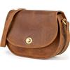 Berliner Bags Borsa Donna Pavia in Pelle, Borsa a Tracolla Piccola, Crossbody Elegante con Chiusura a Girello - Marrone