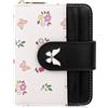 Farcauo Portamonete Donna Mini Kawaii Butterfly Portafoglio Donna Nero Portafoglio con Scomparto per carta d'identità e porta tessere