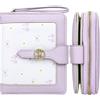 Farcauo Portafoglio Donna Mini Bow Purple Portamonete Piccolo con Scomparto per carta d'identità e portacarte