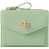 Farcauo portamonete Donna a Fiori Verde Piccolo Donna Porta Carte Di Credito Portafogli Bambina Slim Ragazza Mini Portafoglio