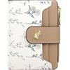 Farcauo Portafoglio da donna piccolo con motivo floreale marrone, per donne, piccolo con scomparto per carte di credito e porta carte di credito