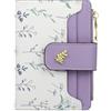 Farcauo Borsellino da Donna con Fiori Viola Design per donne piccole con passaporto e porta carte